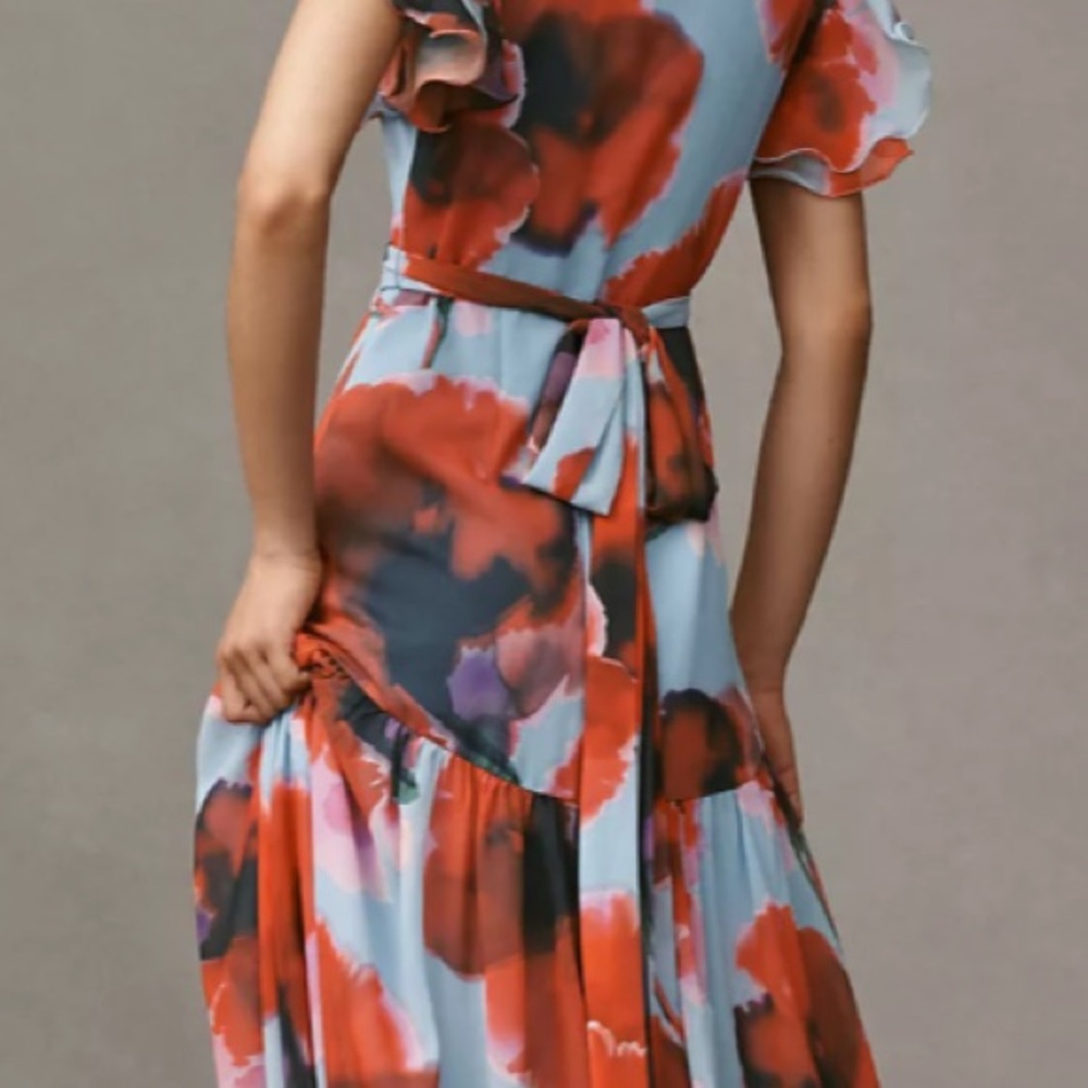 Anthology HUTCH ZOLA FLUTTER-SLEEVE WRAP MAXI DRESS - Picture 5 of 12